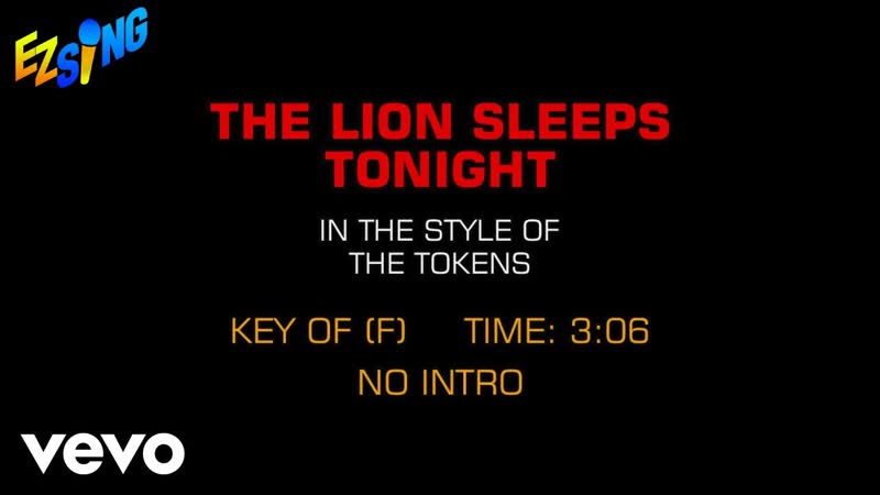 Tokens Lion Sleeps Tonight ( Karaoke EZ
