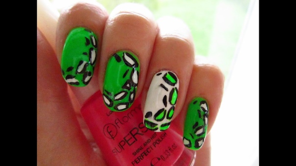 Bright leopard manicure on short nails, Яркий леопардовый маникюр на