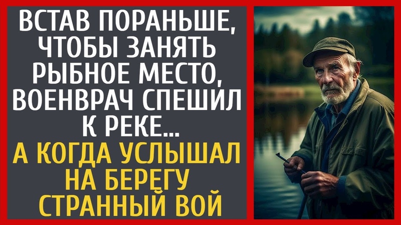 Встав пораньше, чтобы занять рыбное место, военврач спешил