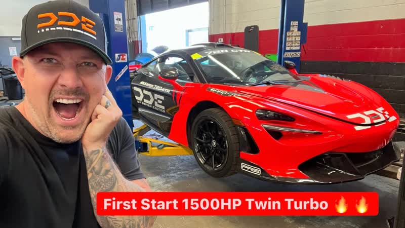 FIRST START UP 1500 HP TWIN TURBO MCLAREN 720 GTR