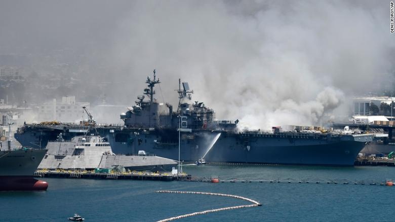 USS Bonhomme Richard, военно-морская база Сан-Диего, США. Фото CNN.