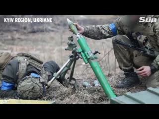 Rare footage from the frontline as Ukrainian troops battle with Russian troops near Kyiv