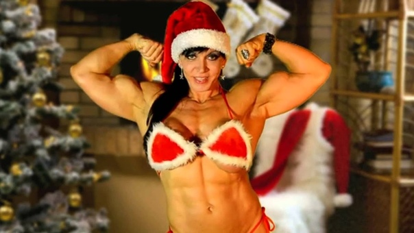 Hot White Christmas Bodybuilding Posing Routine ( Full