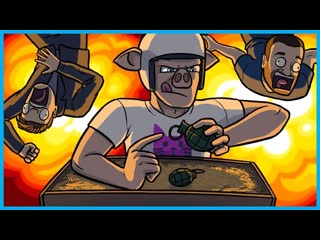 EVERYONE IS F$%ING EXPLODING!! - Hand Simulator Funny Moments! (Grenade Spam Game Mode!)
