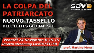 LA COLPA  DEL PATRIARCATO - NUOVO TASSELLO DELL'ELITES GLOBALISTE - con il prof. Martino Mora