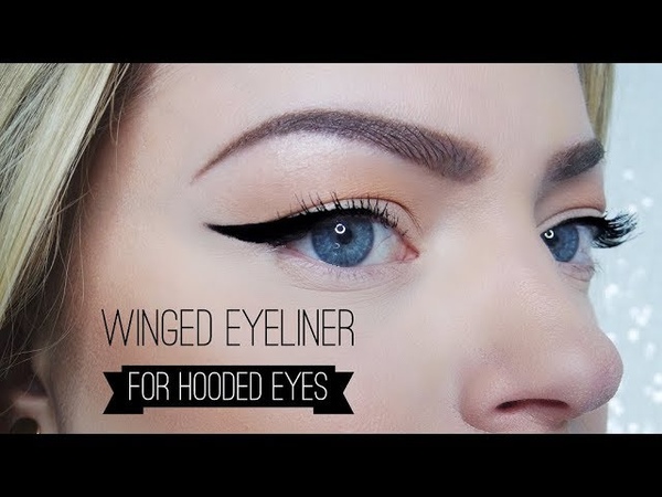 Winged eyeliner on hooded eyes heres
