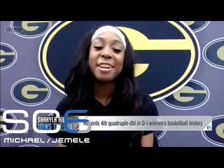 Quadruple-double star Shakyla Hill of Grambling State hoping for call from LeBron James | SC6 | ESPN