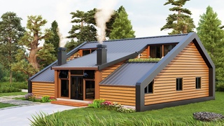 15m x 12m (49’ x 39’) Awesome and Peaceful Cabin House Design - Fabulous 4-Bedroom Wood Cabin Design