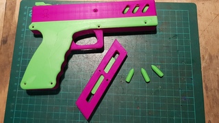 3D PRINTED GUN SHOOTING 3D PRINTED BULLETS TOY