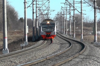 Электропоезд ЭД4М-0457 ЦППК перегон Дорохово - Можайск