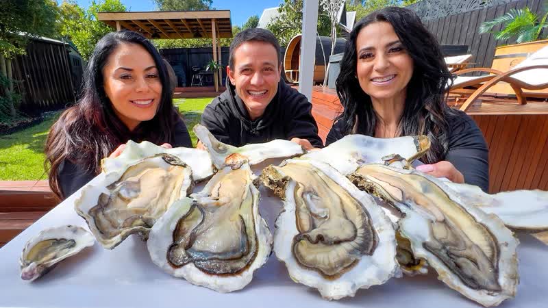 Head Sized OYSTERS Aussie BBQ Surf Turf w, The Grill