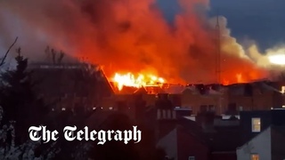 Fire tears through Met Police station in east London