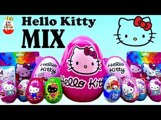 💝HELLO KITTY MIX! Сюрпризы, Игрушки, Kinder Surprise unboxing