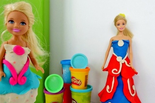 Spielspa mit Play-Doh - Wir machen fr #Barbie und Chelsea Ballkleider aus Knete
