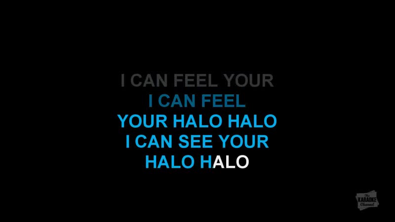 Halo karaoke video in the style of Beyoncé karaoke video with lyrics (no lead